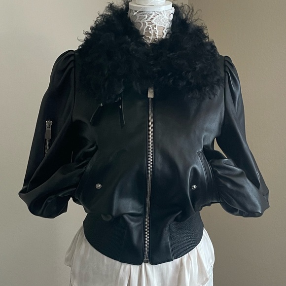 🚨 Limited Edition 🚨Michael Kors Collection Studio 54 Leather Jacket - Picture 11 of 17